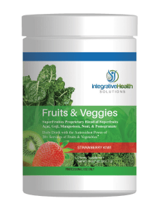 Fruits and Veggies supplement container, strawberry kiwi