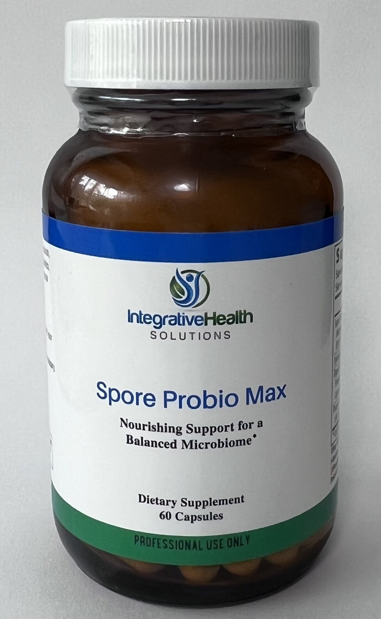 Brown bottle of Spore Probio Max supplement