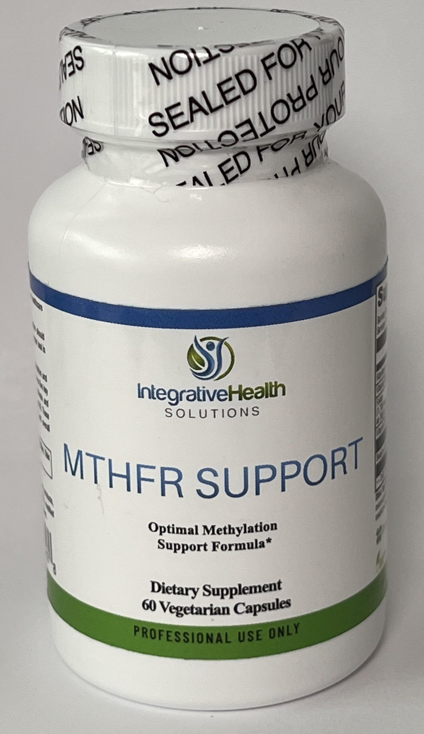 A bottle of mthfr support supplement