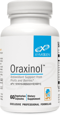 A bottle of oraxinol is shown.